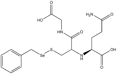 N-(2-(carboxymethyl)amino-2-oxo-1-((((phenylmethyl)seleno)thio)methyl)ethyl)glutamine 구조식 이미지