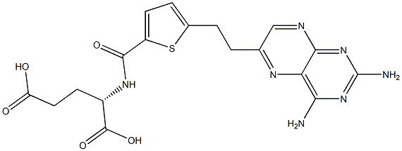 N-((5-(2,4-diamino-6-pteridinyl)ethyl)-2-thenoyl)glutamic acid 구조식 이미지