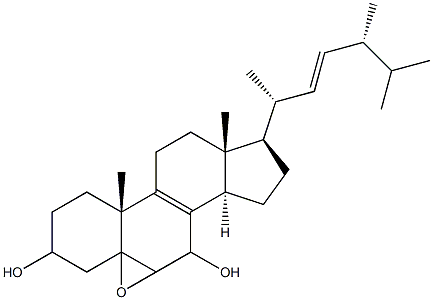 5,6-epoxy-ergosta-8,22-dien-3,7-diol 구조식 이미지