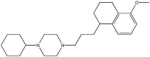 1-cyclohexyl-4-(3-(5-methoxy-1,2,3,4-tetrahydronaphthalen-1-yl)-n-propyl)piperazine 구조식 이미지