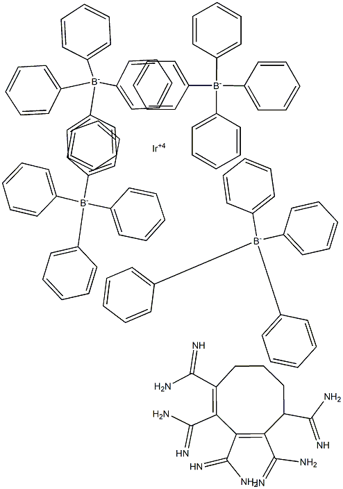 iridium (cyclooctadiene) pentamidine tetraphenylborate 구조식 이미지