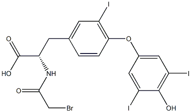 N-bromoacetyl-3,3',5'-triiodothyronine 구조식 이미지