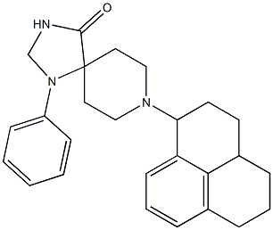 8-(2,3,3a,4,5,6-hexahydro-1H-phenalen-1-yl)-1-phenyl-1,3,8-triaza-spiro(4.5)decan-4-one Structure