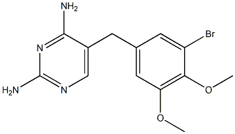 2,4-diamino-5-(3-bromo-4,5-dimethoxybenzyl)pyrimidine 구조식 이미지