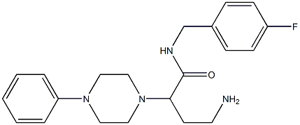 N-(4-fluorobenzyl)-2-(4-phenylpiperazin-1-yl)-4-aminobutyric amide Structure