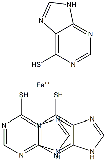 tris(6-mercaptopurine)iron(II) 구조식 이미지