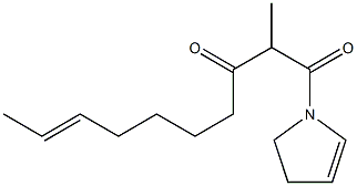 N-(2-methyl-3-oxodec-8-enoyl)-2-pyrroline 구조식 이미지