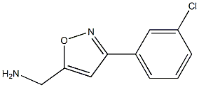 [3-(3-Chlorophenyl)isoxazol-5-yl]methylamine Structure