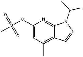 1-ISOPROPYL-4-METHYL-1H-PYRAZOLO[3,4-B]PYRIDIN-6-YL METHANESULFONATE 구조식 이미지