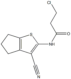 3-CHLORO-N-(3-CYANO-5,6-DIHYDRO-4H-CYCLOPENTA[B]THIEN-2-YL)PROPANAMIDE Structure