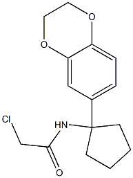 2-CHLORO-N-[1-(2,3-DIHYDRO-1,4-BENZODIOXIN-6-YL)CYCLOPENTYL]ACETAMIDE Structure