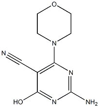 2-AMINO-4-HYDROXY-6-MORPHOLIN-4-YLPYRIMIDINE-5-CARBONITRILE 구조식 이미지