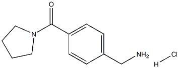 1-[4-(PYRROLIDIN-1-YLCARBONYL)PHENYL]METHANAMINE HYDROCHLORIDE Structure