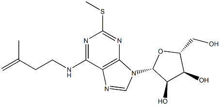 2-METHYLTHIO-N6-ISOPENTENYLADENOSINE 95% (HPLC) 구조식 이미지