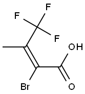 2-BROMO-3-(TRIFLUOROMETHYL)-2-BUTENOIC ACID, 97% MIN. 구조식 이미지