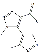 1,3-DIMETHYL-5-(4-METHYL-1,2,3-THIADIAZOL-5-YL)-1H-PYRAZOLE-4-CARBONYL CHLORIDE 구조식 이미지