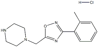 1-{[3-(2-METHYLPHENYL)-1,2,4-OXADIAZOL-5-YL]METHYL}PIPERAZINE HYDROCHLORIDE Structure