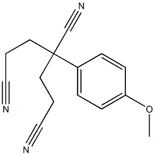 3-(4-methoxyphenyl)pentane-1,3,5-tricarbonitrile 구조식 이미지