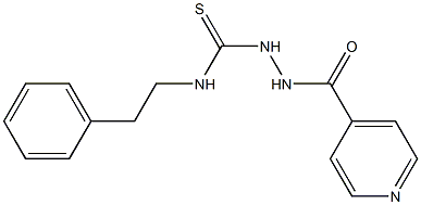 N1-phenethyl-2-(4-pyridylcarbonyl)hydrazine-1-carbothioamide 구조식 이미지