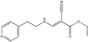 ethyl 2-cyano-3-{[2-(4-pyridyl)ethyl]amino}acrylate Structure