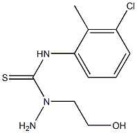 N1-(3-chloro-2-methylphenyl)-1-(2-hydroxyethyl)hydrazine-1-carbothioamide 구조식 이미지