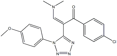 1-(4-chlorophenyl)-3-(dimethylamino)-2-[1-(4-methoxyphenyl)-1H-1,2,3,4-tetraazol-5-yl]prop-2-en-1-one Structure