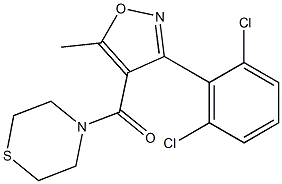 [3-(2,6-dichlorophenyl)-5-methylisoxazol-4-yl](1,4-thiazinan-4-yl)methanone 구조식 이미지