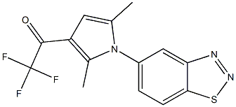 1-[1-(1,2,3-benzothiadiazol-5-yl)-2,5-dimethyl-1H-pyrrol-3-yl]-2,2,2-trifluoro-1-ethanone Structure