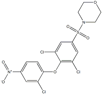 4-{[3,5-dichloro-4-(2-chloro-4-nitrophenoxy)phenyl]sulfonyl}morpholine 구조식 이미지