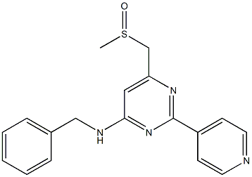 N-benzyl-6-[(methylsulfinyl)methyl]-2-(4-pyridinyl)-4-pyrimidinamine 구조식 이미지