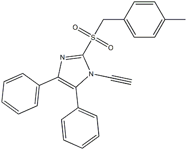 1-ethynyl-4,5-diphenyl-1H-imidazol-2-yl 4-methylbenzyl sulfone 구조식 이미지