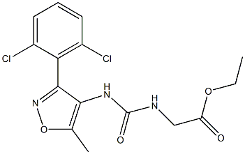 ethyl 2-[({[3-(2,6-dichlorophenyl)-5-methylisoxazol-4-yl]amino}carbonyl)amino]acetate Structure