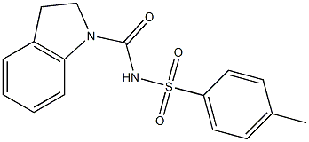 N-(2,3-dihydro-1H-indol-1-ylcarbonyl)-4-methylbenzenesulfonamide 구조식 이미지