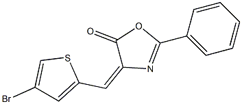 4-[(4-bromo-2-thienyl)methylidene]-2-phenyl-4,5-dihydro-1,3-oxazol-5-one Structure