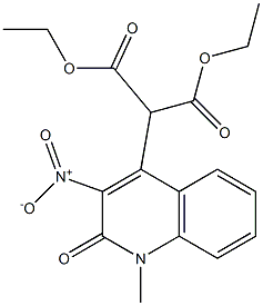 diethyl 2-(1-methyl-3-nitro-2-oxo-1,2-dihydroquinolin-4-yl)malonate 구조식 이미지