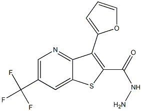 3-(2-furyl)-6-(trifluoromethyl)thieno[3,2-b]pyridine-2-carbohydrazide 구조식 이미지