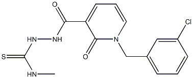 2-{[1-(3-chlorobenzyl)-2-oxo-1,2-dihydro-3-pyridinyl]carbonyl}-N-methyl-1-hydrazinecarbothioamide Structure