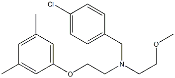 N-(4-chlorobenzyl)-2-(3,5-dimethylphenoxy)-N-(2-methoxyethyl)-1-ethanamine 구조식 이미지