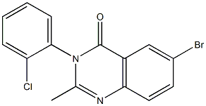 6-bromo-3-(2-chlorophenyl)-2-methyl-3,4-dihydroquinazolin-4-one 구조식 이미지