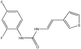 N-(2,4-difluorophenyl)-N'-[2-(3-thienyl)vinyl]urea Structure