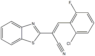 2-(1,3-benzothiazol-2-yl)-3-(2-chloro-6-fluorophenyl)acrylonitrile 구조식 이미지