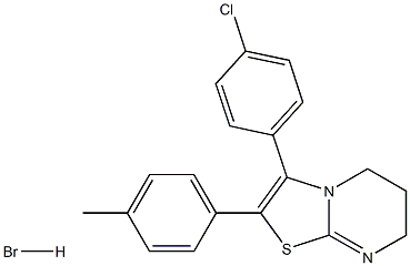 3-(4-chlorophenyl)-2-(4-methylphenyl)-6,7-dihydro-5H-pyrimido[2,1-b][1,3]th iazole hydrobromide Structure