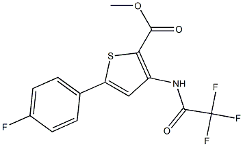 methyl 5-(4-fluorophenyl)-3-[(2,2,2-trifluoroacetyl)amino]thiophene-2-carboxylate 구조식 이미지