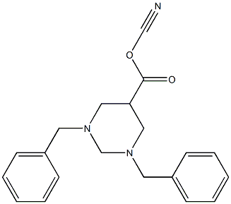 1,3-dibenzyl-5-cyanohexahydropyrimidine-5-carboxylic acid Structure