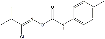 2-methyl-N-[(4-toluidinocarbonyl)oxy]propanimidoyl chloride Structure