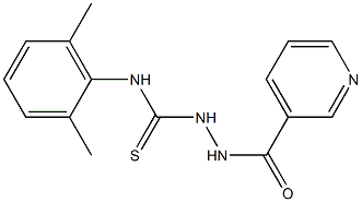 N1-(2,6-dimethylphenyl)-2-(3-pyridylcarbonyl)hydrazine-1-carbothioamide 구조식 이미지