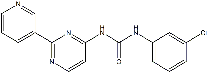 N-(3-chlorophenyl)-N'-[2-(3-pyridinyl)-4-pyrimidinyl]urea 구조식 이미지
