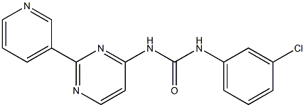 N-(3-chlorophenyl)-N'-[2-(3-pyridinyl)-4-pyrimidinyl]urea Structure