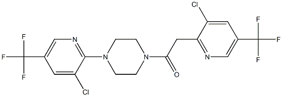 2-[3-chloro-5-(trifluoromethyl)-2-pyridinyl]-1-{4-[3-chloro-5-(trifluoromethyl)-2-pyridinyl]piperazino}-1-ethanone Structure