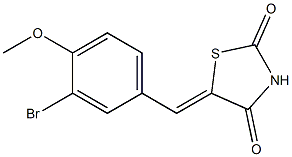 5-[(Z)-(3-bromo-4-methoxyphenyl)methylidene]-1,3-thiazolane-2,4-dione 구조식 이미지